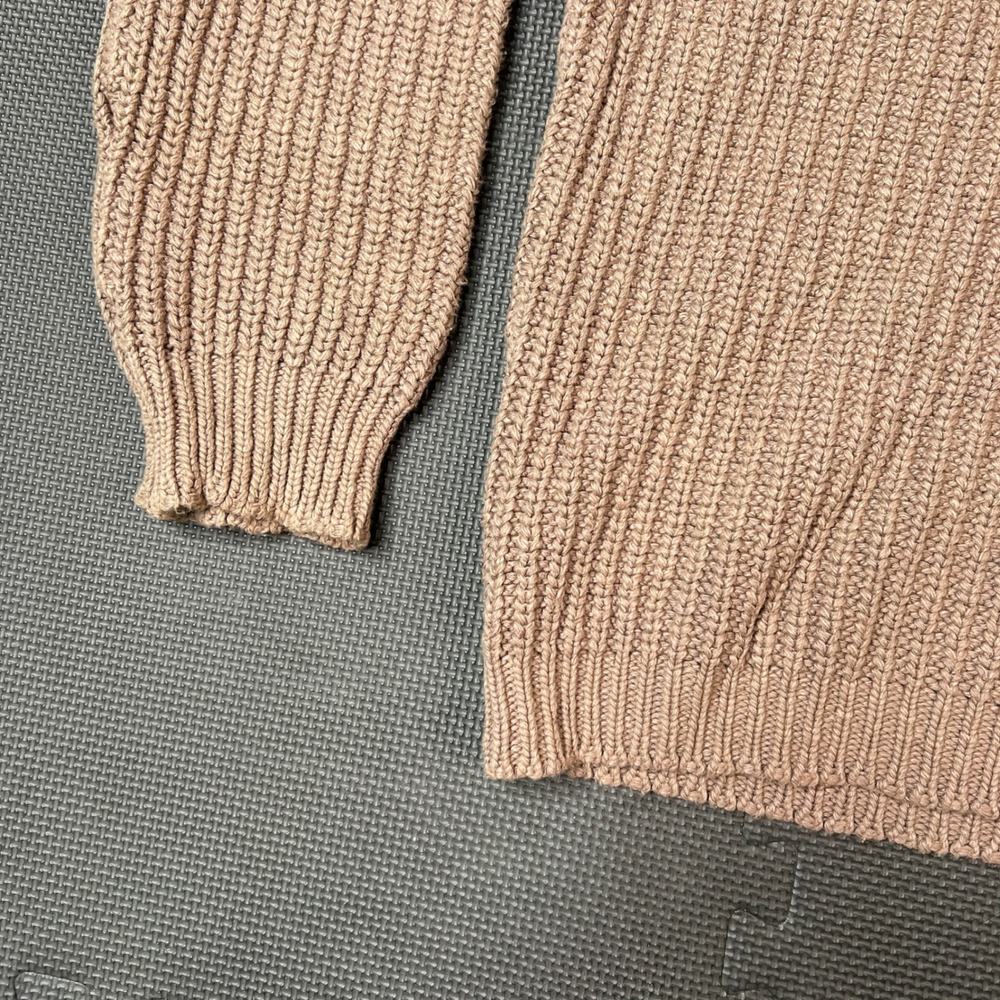 It Is Well USA Made Knit Sweater‎ Oversized Pullover Ribbed Casual Size XL Beige - Picture 7 of 11